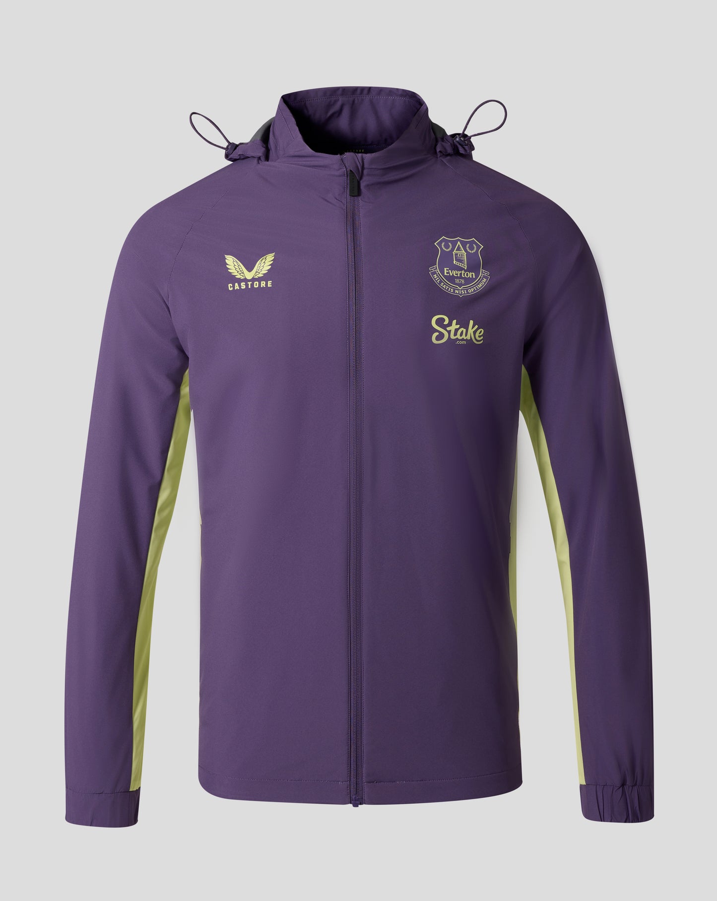 Everton FC Men's 25/26 Performance Packable Hood Shower Jacket - Loganberry