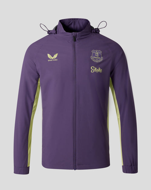 Everton FC Men's 25/26 Performance Packable Hood Shower Jacket - Loganberry