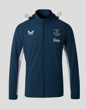 Everton FC Men's 25/26 Performance Packable Hood Shower Jacket - Moonlit Ocean