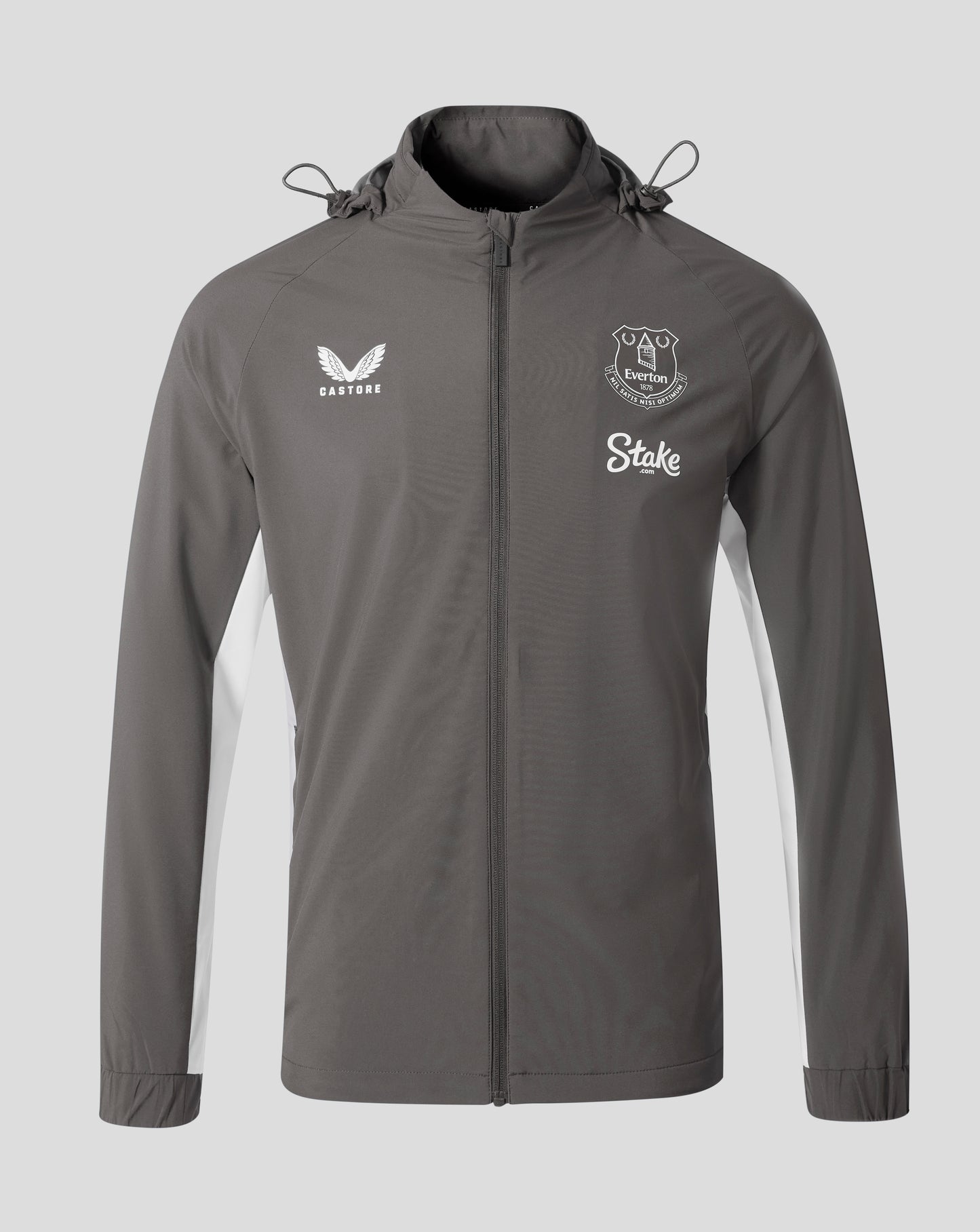 Everton FC Men's 25/26 Performance Packable Hood Shower Jacket - Thunderstorm