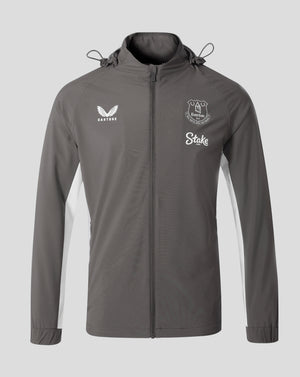 Everton FC Men's 25/26 Performance Packable Hood Shower Jacket - Thunderstorm