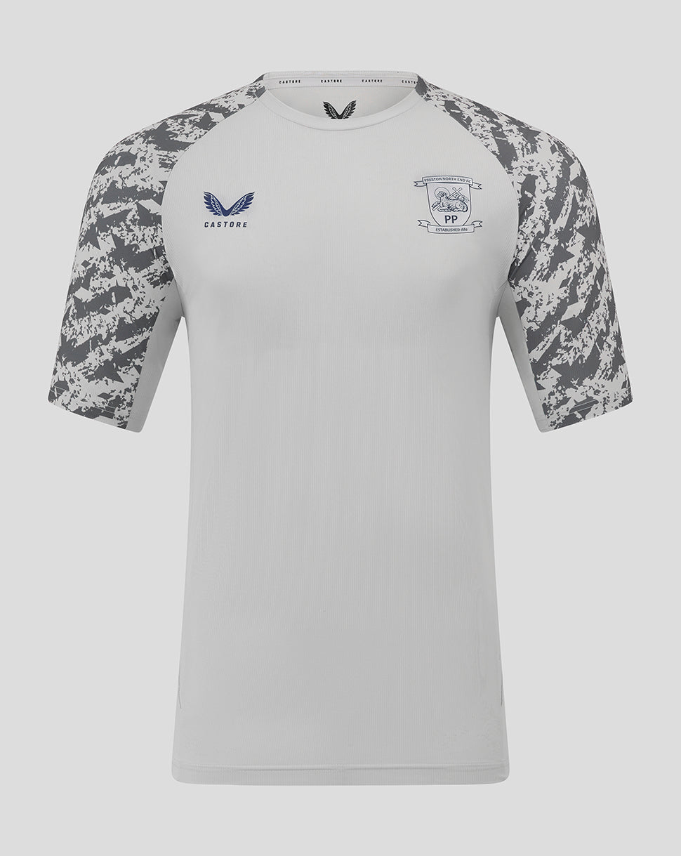 Preston Men's 25/26 Training T-Shirt - Grey - Micro Chip/Thunderstorm