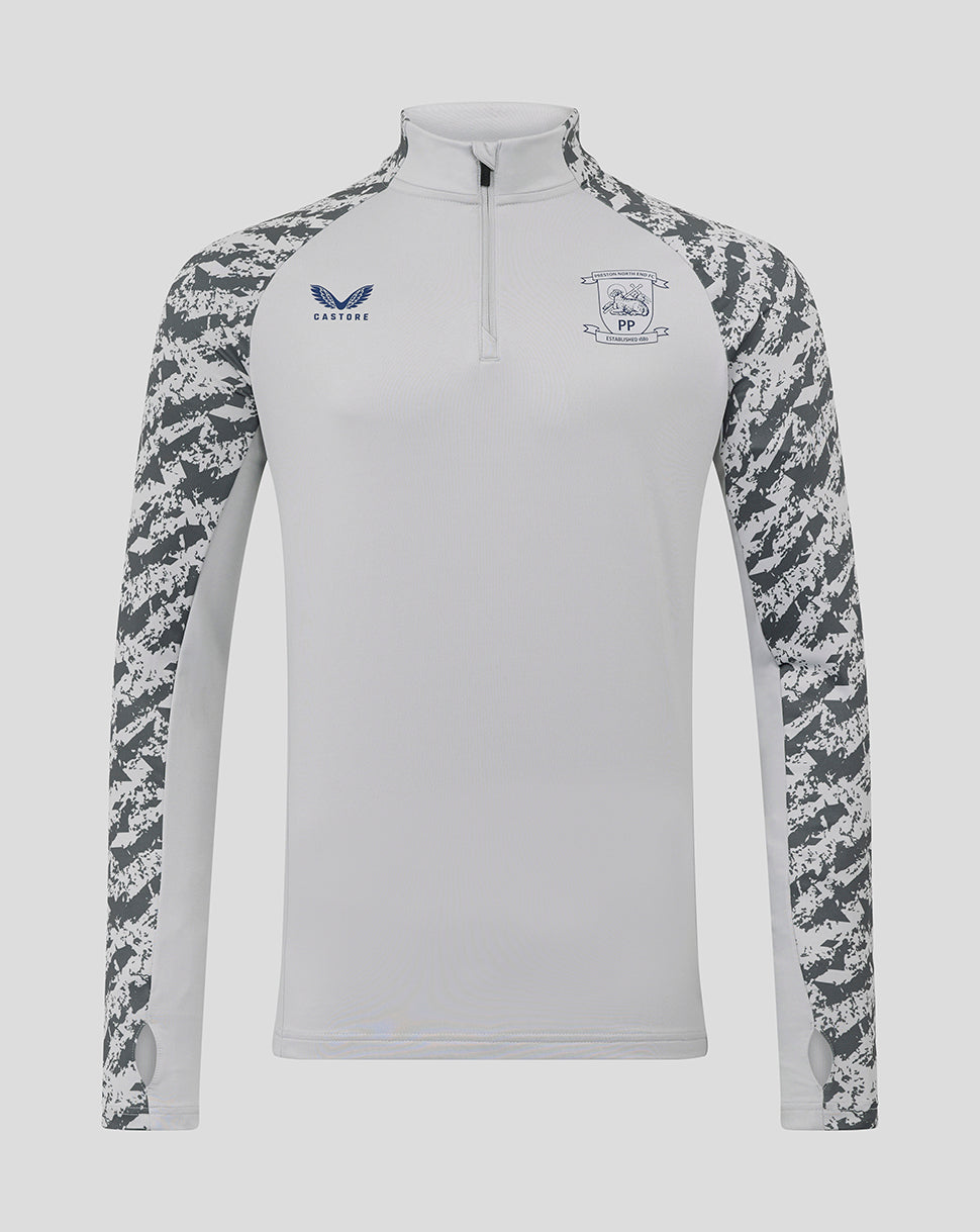 Preston Men's 25/26 Training Midlayer Top - Grey - Micro Chip/Thunderstorm