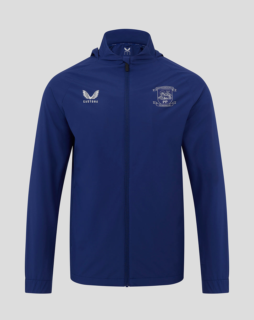 Preston North End Men's 25/26 Training Packable Hood Shower Jacket - Blueprint