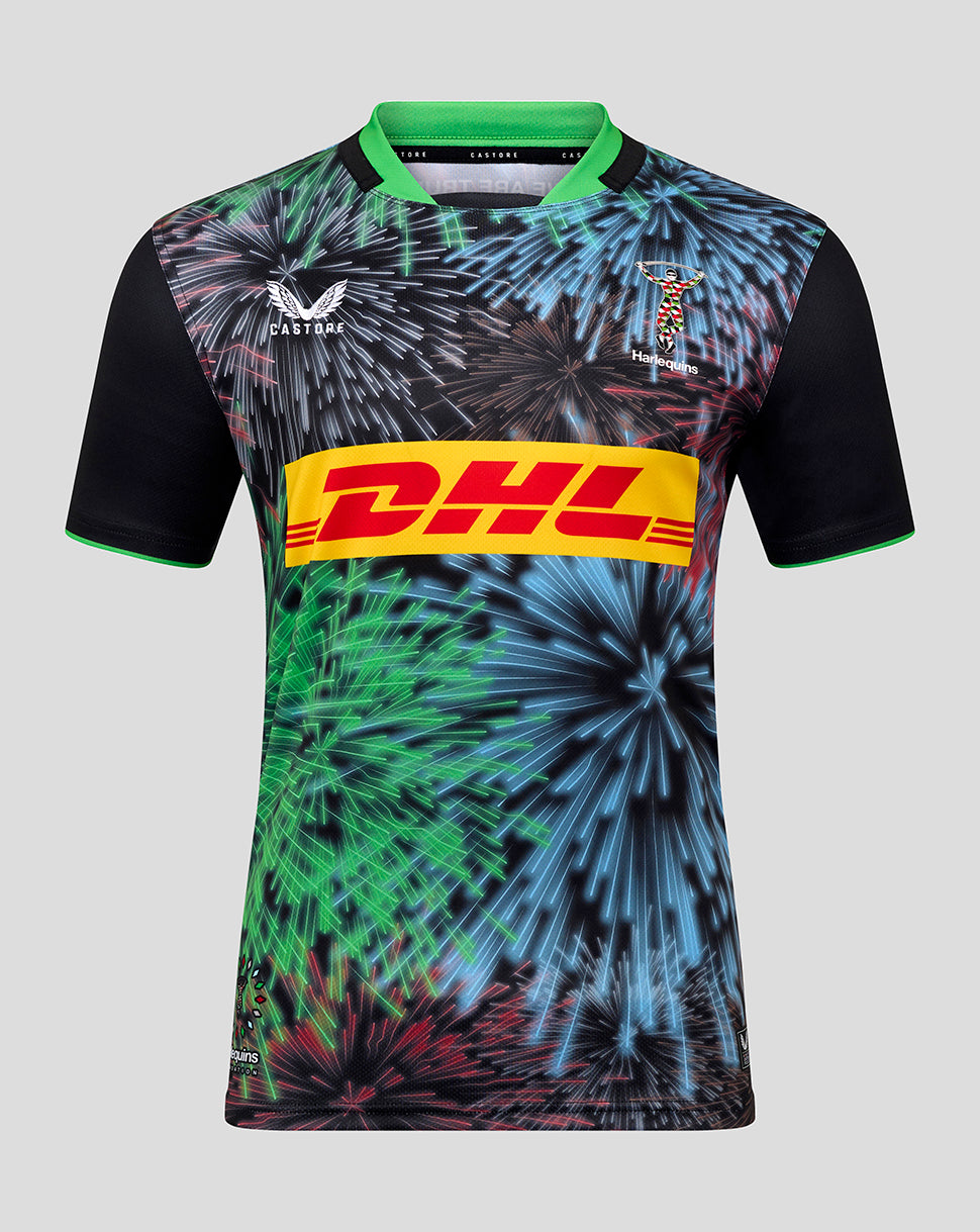Harlequins Men's 25/26 Big Game Replica Shirt - Caviar/Classic Green