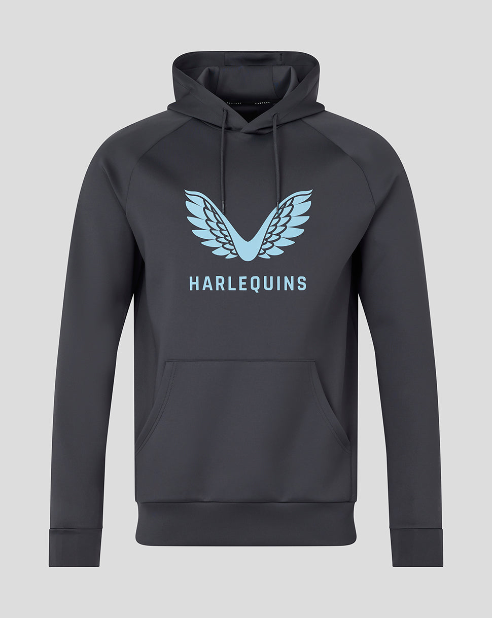 Harlequins Men's 25/26 Presentation Scuba Hoodie - Ebony
