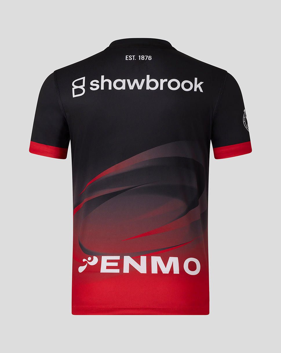 Saracens Mens 25/26 Replica Home Shirt - Caviar/Racing Red