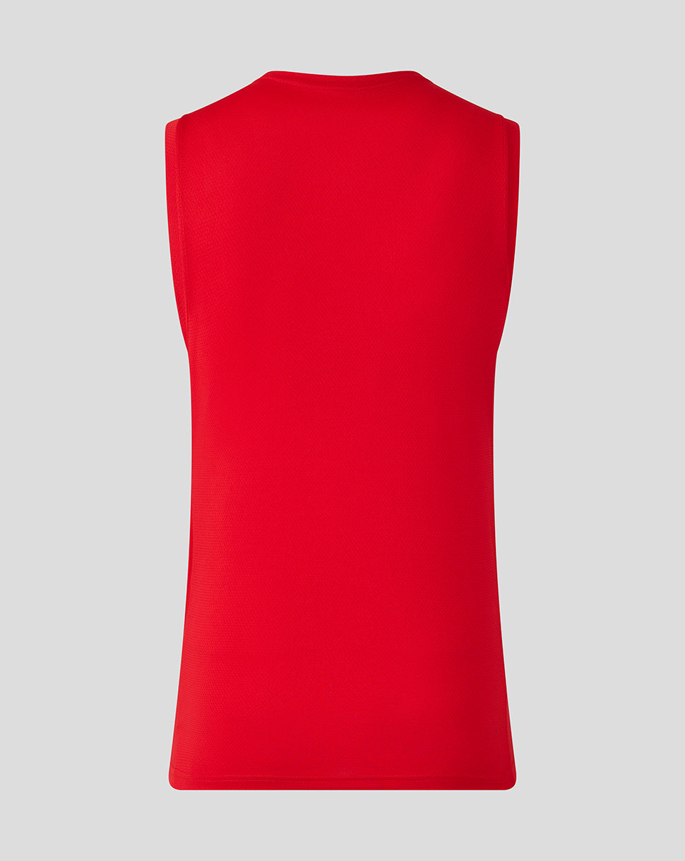 Saracens Men's 25/26 Pre Match Sleeveless Tee - Racing Red