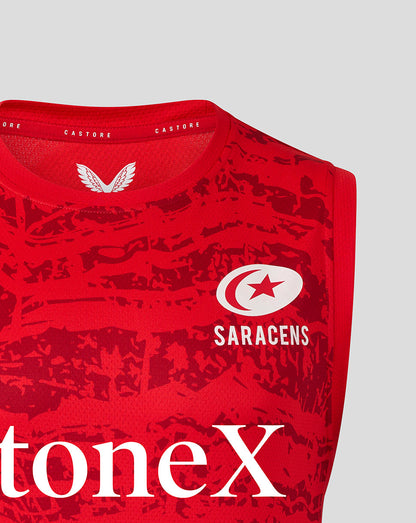 Saracens Men's 25/26 Pre Match Sleeveless Tee