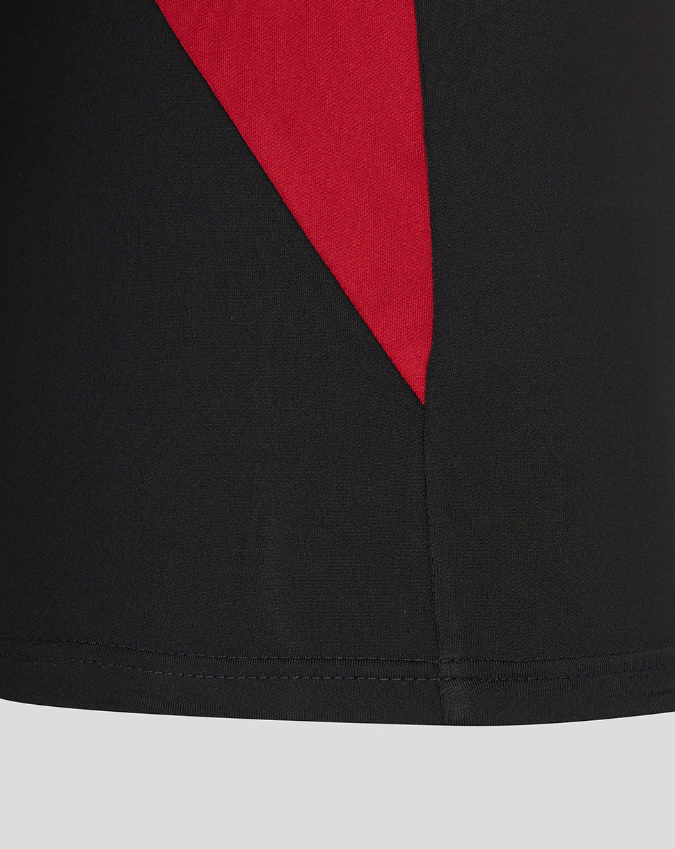 Saracens Men's 25/26 Training 1/4 Zip - Caviar - Black/Red
