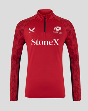 Saracens Men's 25/26 Training 1/4 Zip - Rhythmic Red