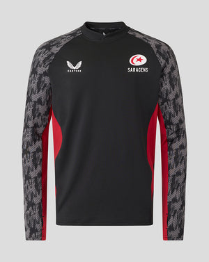 Saracens Men's 25/26 Training Drill Top - Caviar