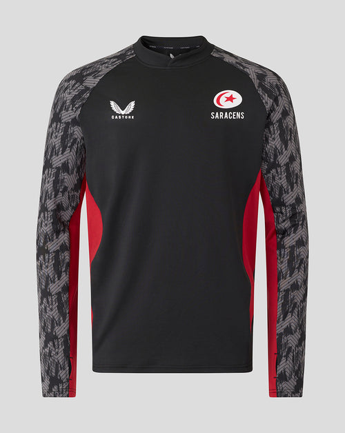 Saracens Men's 25/26 Training Drill Top - Caviar