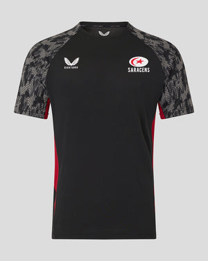 Saracens Men's 25/26 Training Short Sleeve Tee - Caviar