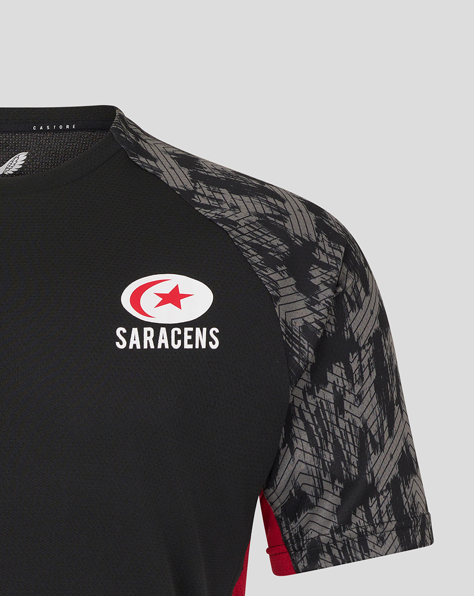 Saracens Men's 25/26 Training Short Sleeve Tee - Caviar