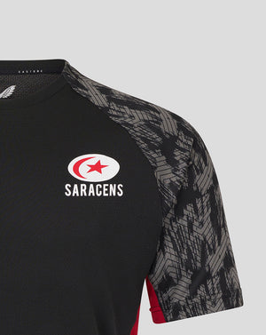 Saracens Men's 25/26 Training Short Sleeve Tee - Caviar