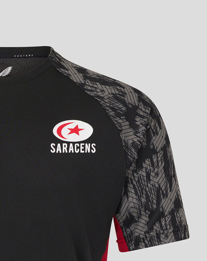 Saracens Men's 25/26 Training Short Sleeve Tee - Caviar