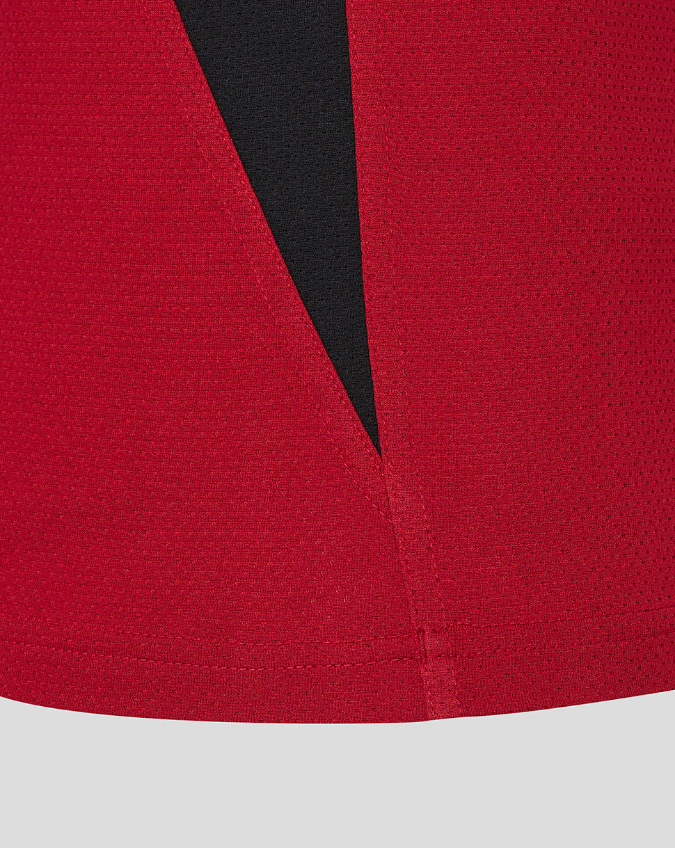 Saracens Men's 25/26 Training Short Sleeve Tee - Rhythmic Red - Red/Black