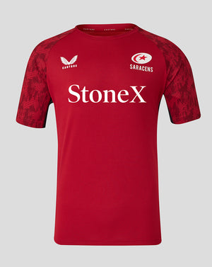Saracens Men's 25/26 Training Short Sleeve Tee - Rhythmic Red