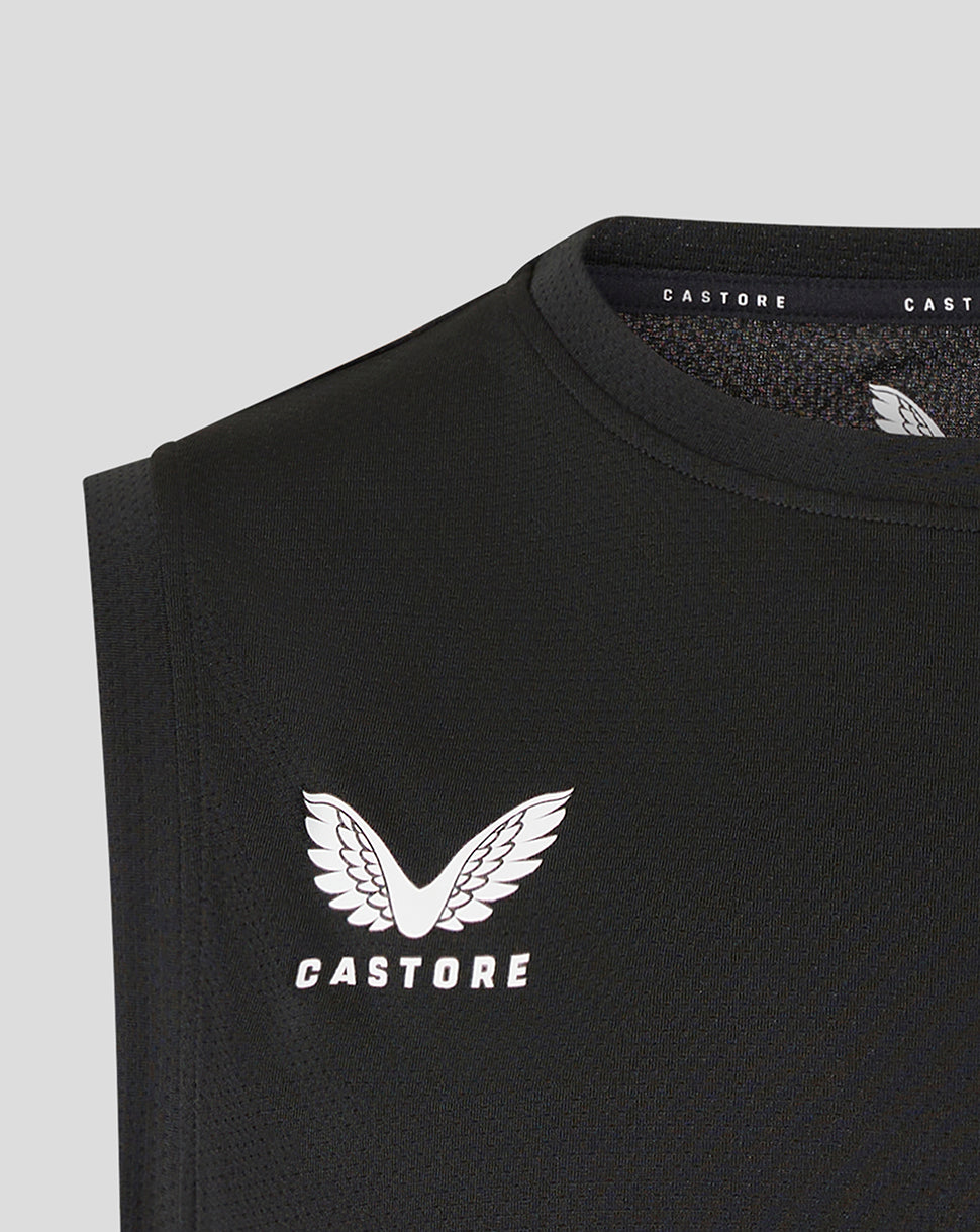 Saracens Men's 25/26 Training Vest - Caviar - Black/Red