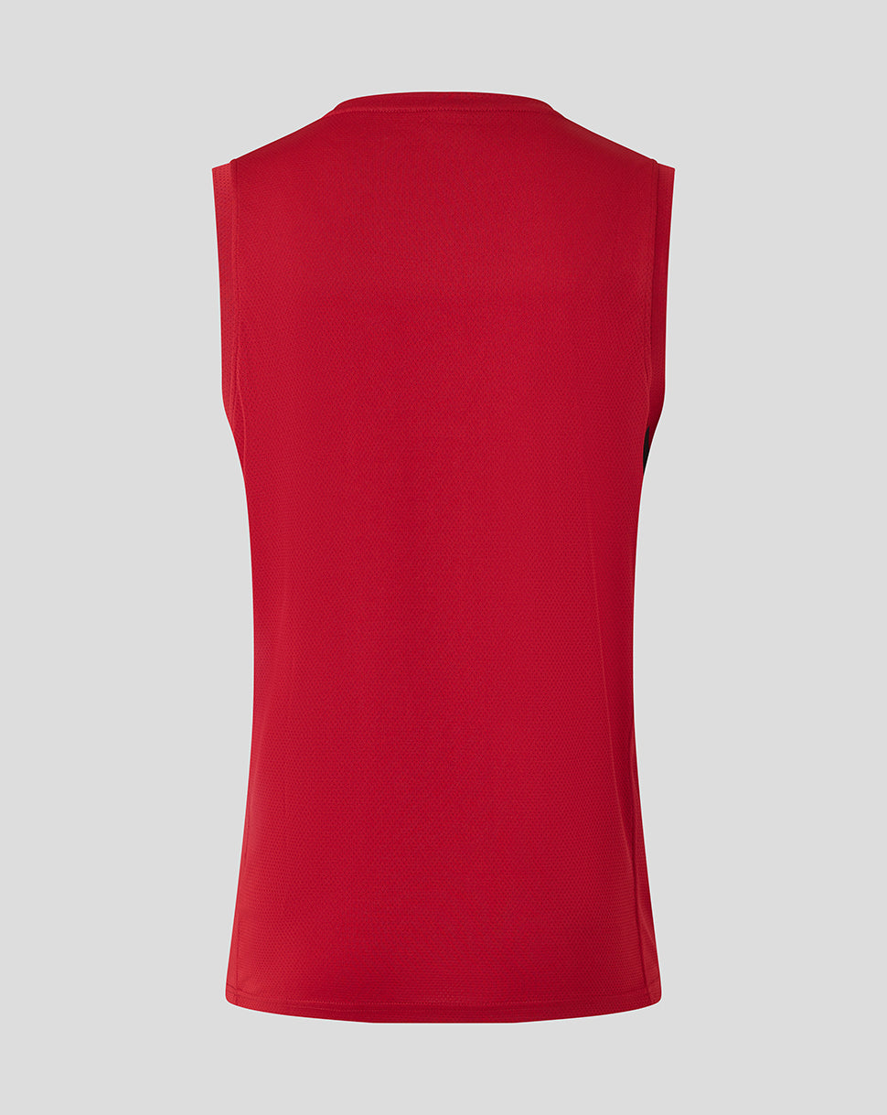 Saracens Men's 25/26 Training Vest - Rhythmic Red - Red/Black
