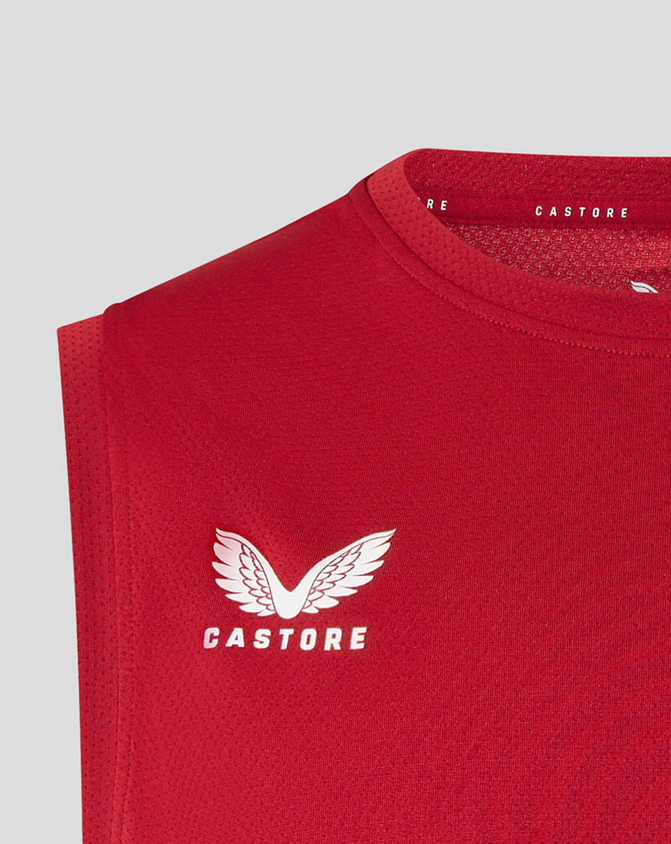 Saracens Men's 25/26 Training Vest - Rhythmic Red - Red/Black