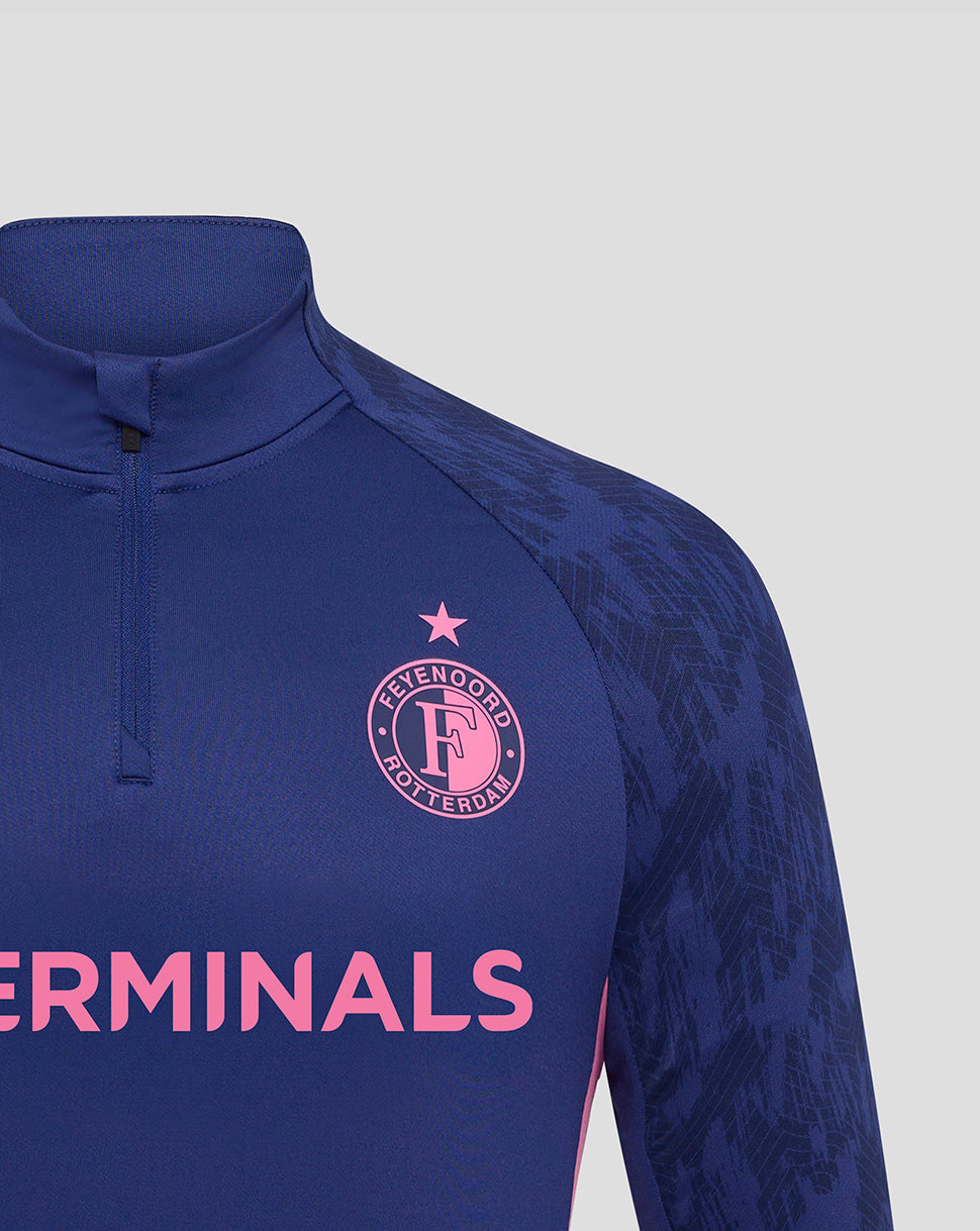 Feyenoord Men's 2025-2026 Players Training Performance Midlayer - Blueprint/Pink Cosmos