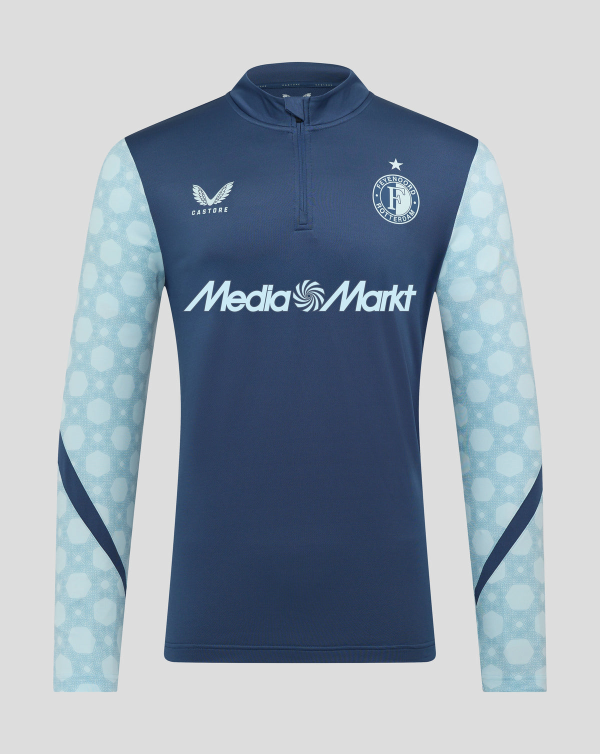 Feyenoord Men's 2025-2026 Away Matchday Midlayer - Vintage Indigo/Saltweater Slide