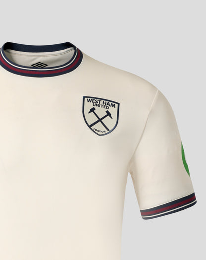 West Ham Men's 25/26 Away Short Sleeve Shirt - White
