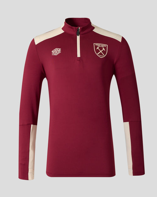 West Ham Men's 25/26 Pro Training Midlayer Top - Rhododendron