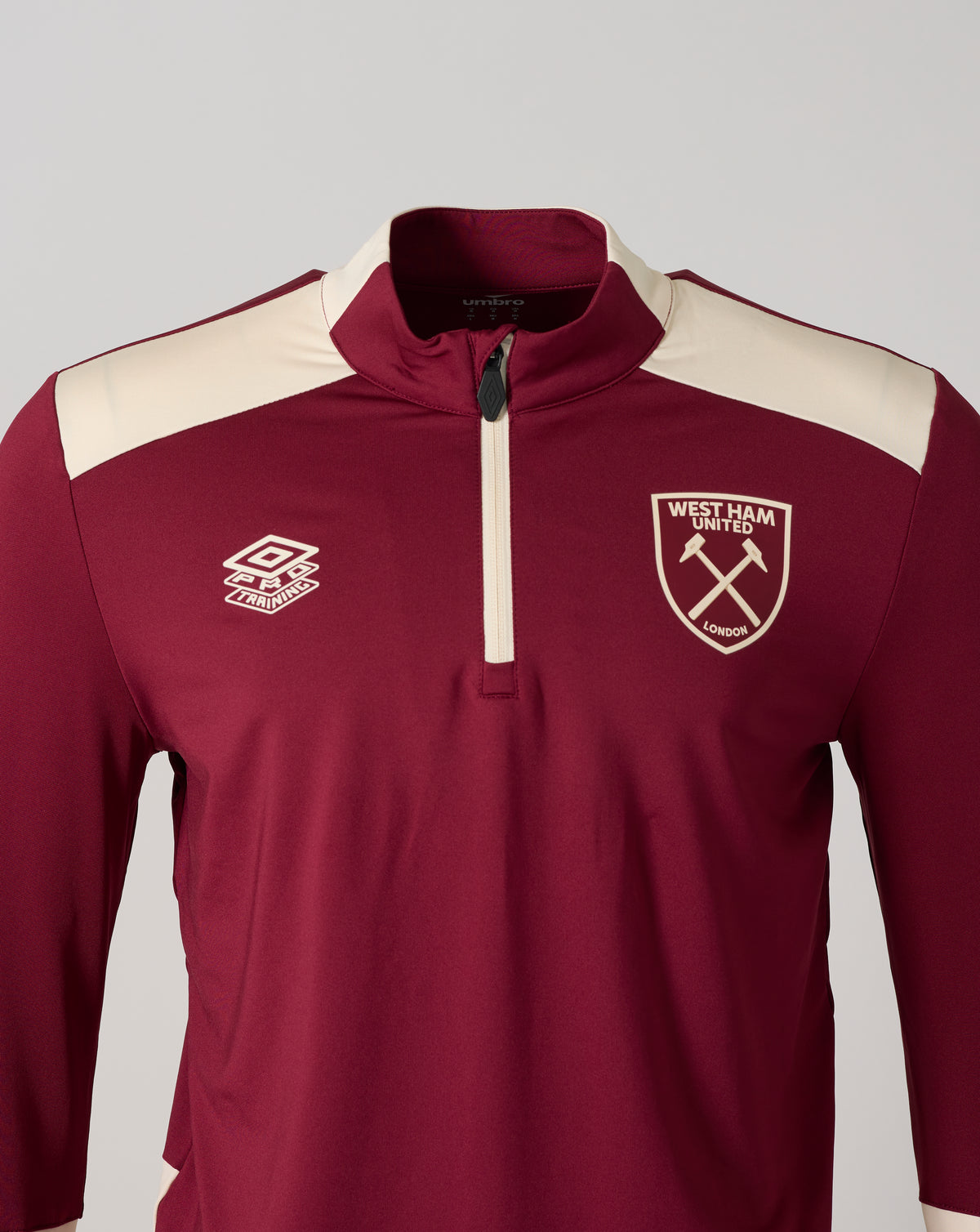 West Ham Men's 25/26 Pro Training Midlayer Top - Rhododendron - Rhododendron/Ecru