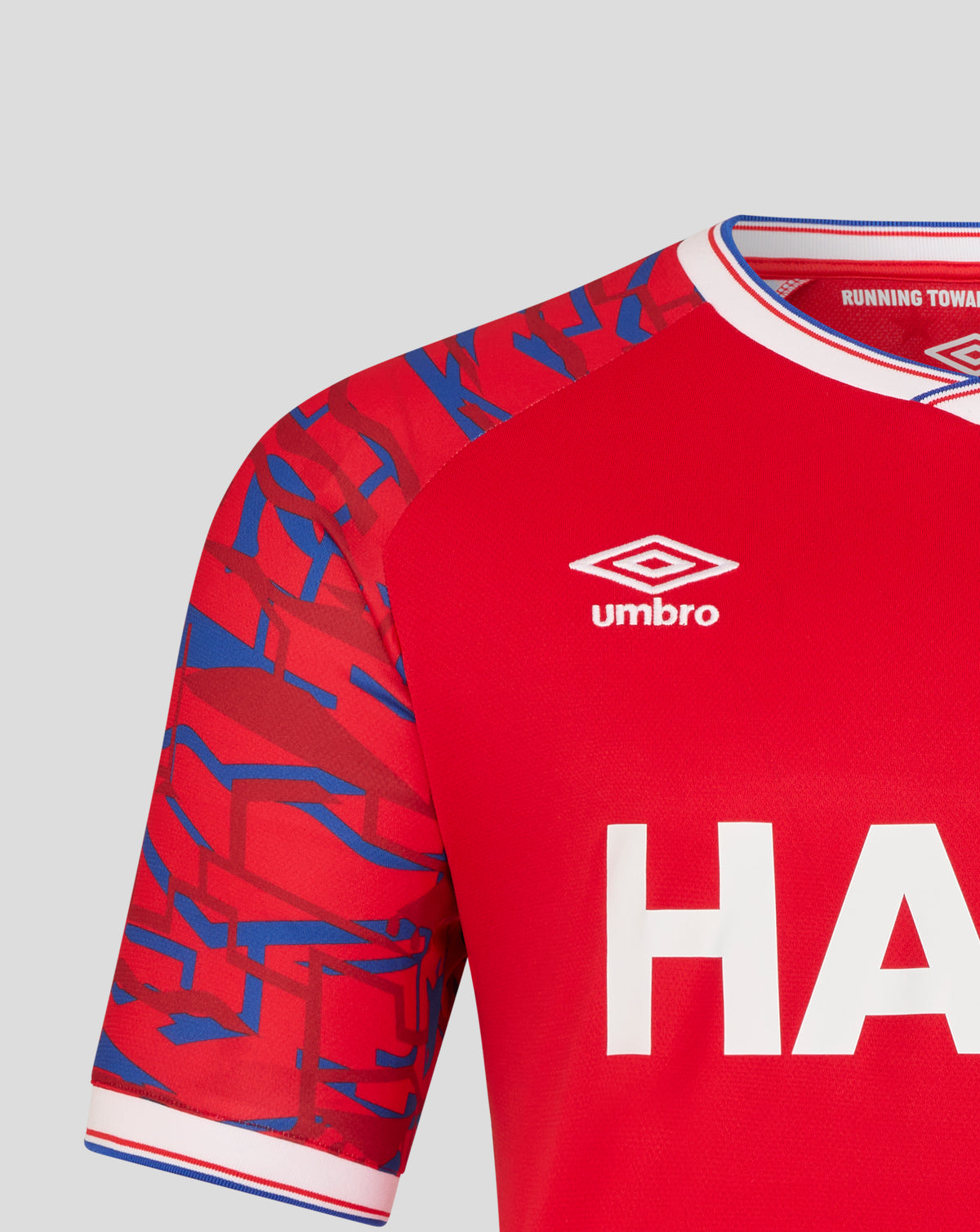 Ipswich Town Men's 25/26 Away Short Sleeve Shirt - Racing Red/Surf The Web