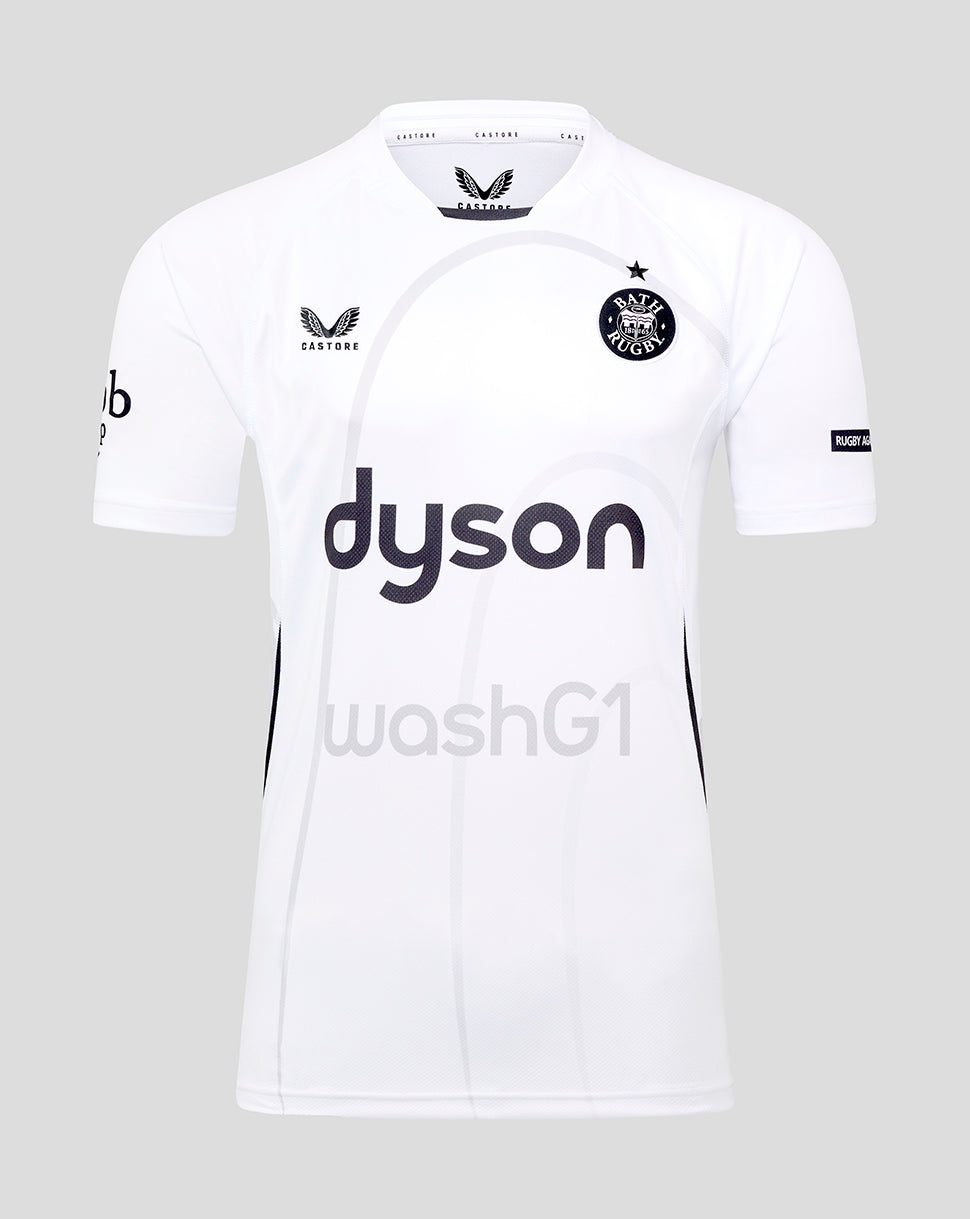 Bath Rugby Men's 25/26 Away Replica Shirt - White/Black
