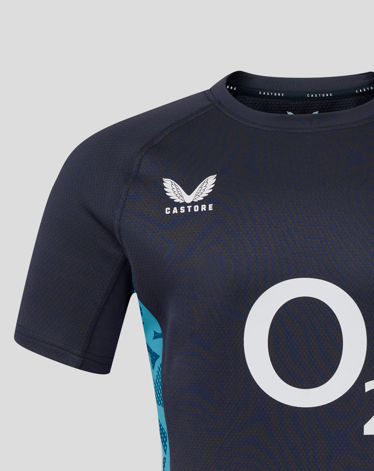 England Rugby Men's Contact Short Sleeve Jersey - Inkwell/Storm Blue