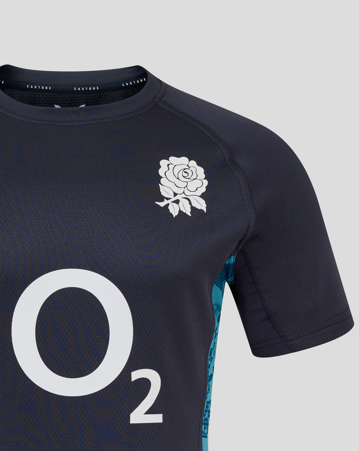 England Rugby Men's Contact Short Sleeve Jersey - Inkwell/Storm Blue