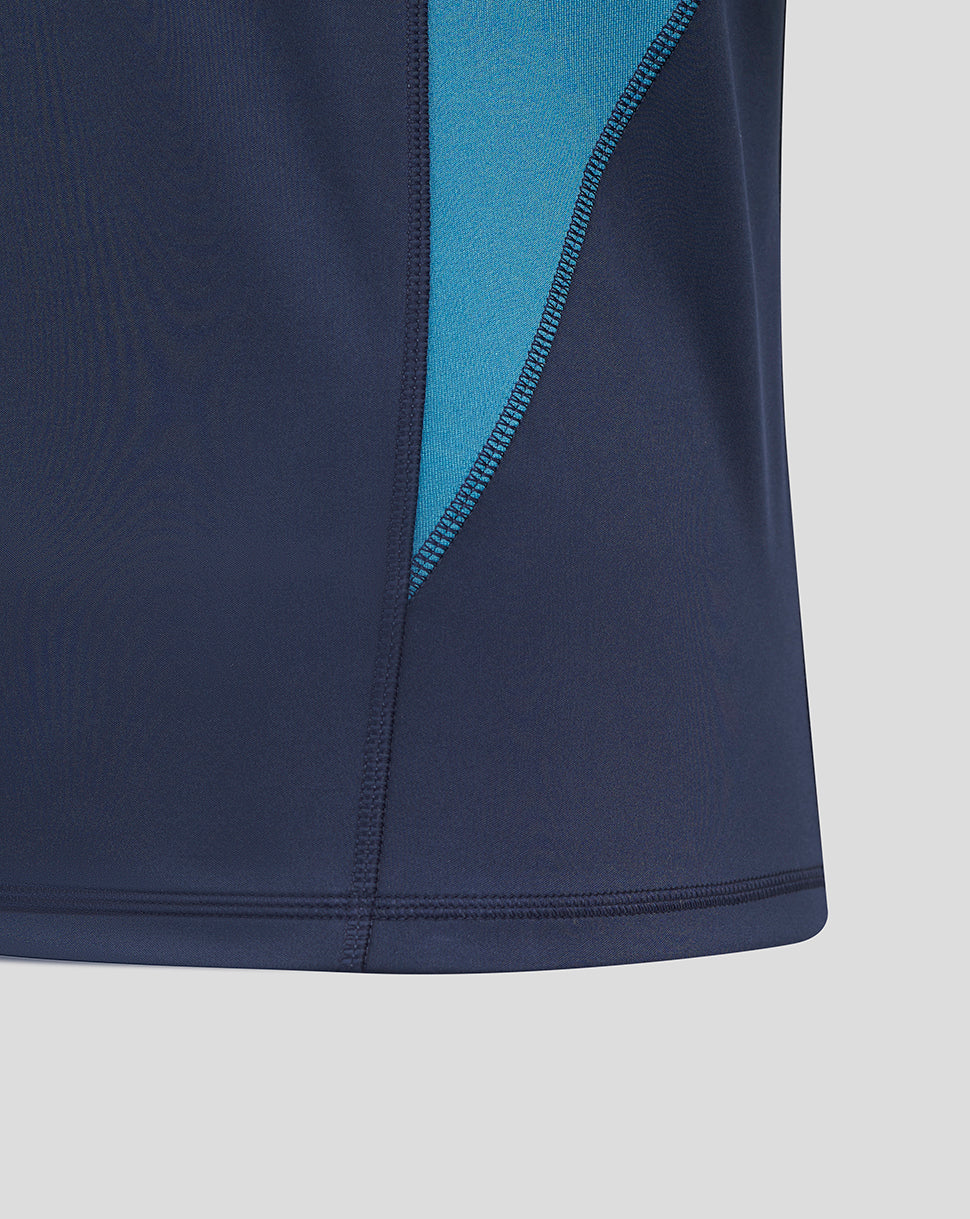Men’s England Rugby 25/26 Contact Long Sleeve Drill Top – Inkwell - Inkwell/Storm Blue