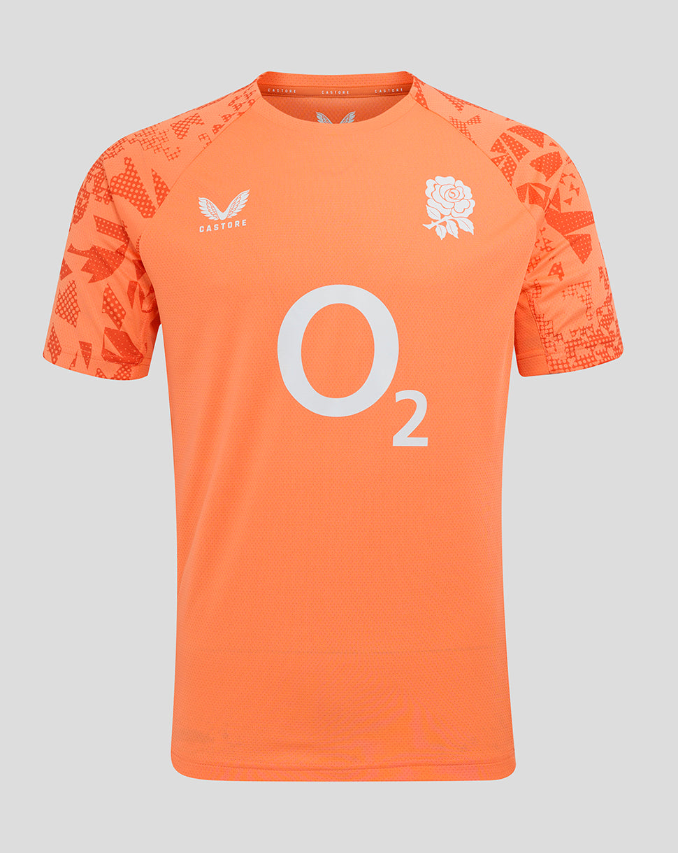 England Rugby Men's Performance Short Sleeve Shirt - Melon