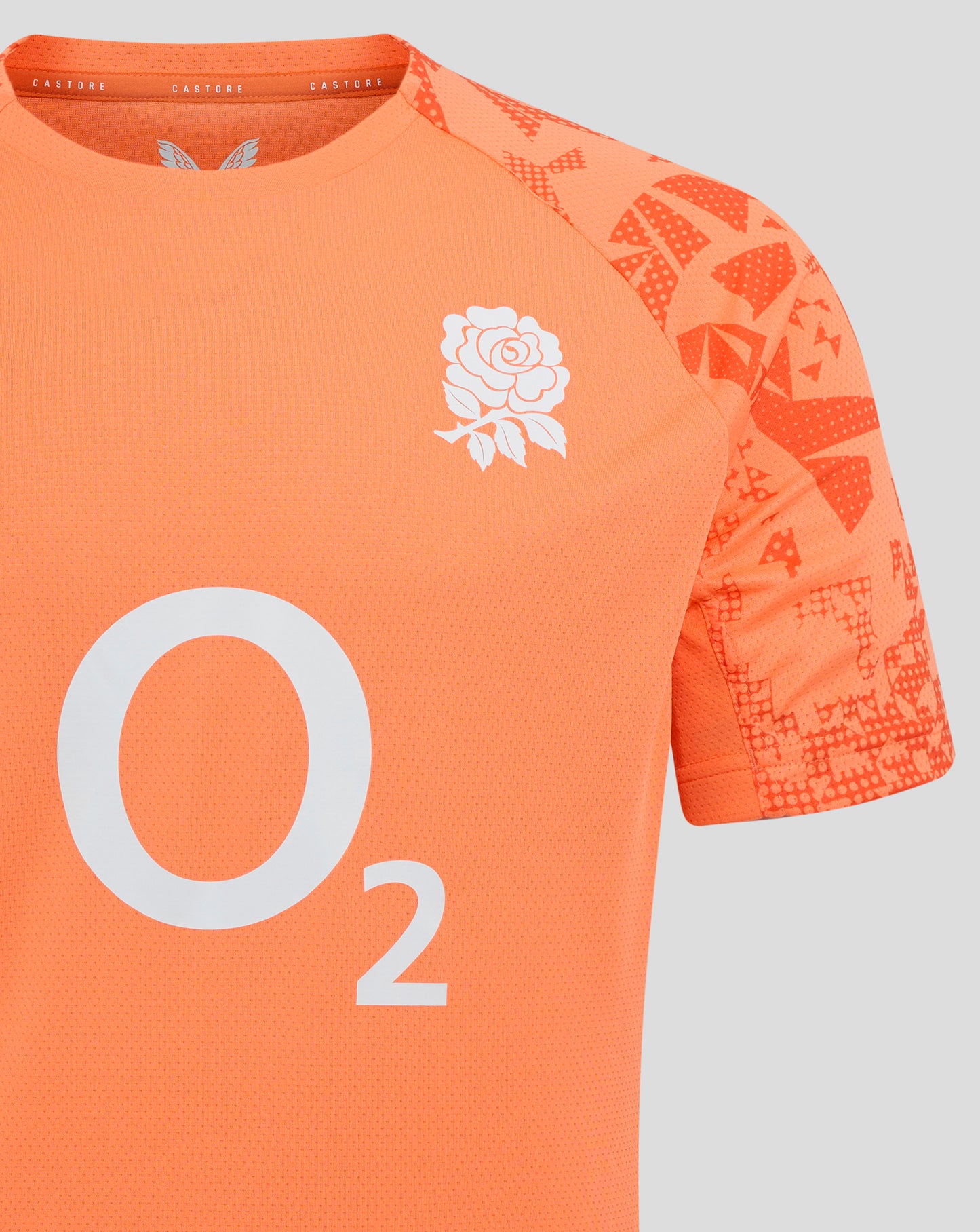 England Rugby Men's Performance Short Sleeve Shirt - Melon