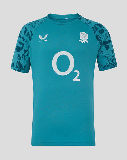 England Rugby Men’s 25/26 Performance Short Sleeve T Shirt – Storm Blue