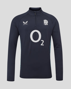 Men’s England Rugby 25/26 Performance Long Sleeve Midlayer Top – Inkwell