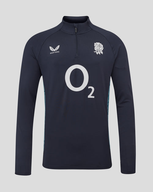 Men’s England Rugby 25/26 Performance Long Sleeve Midlayer Top – Inkwell