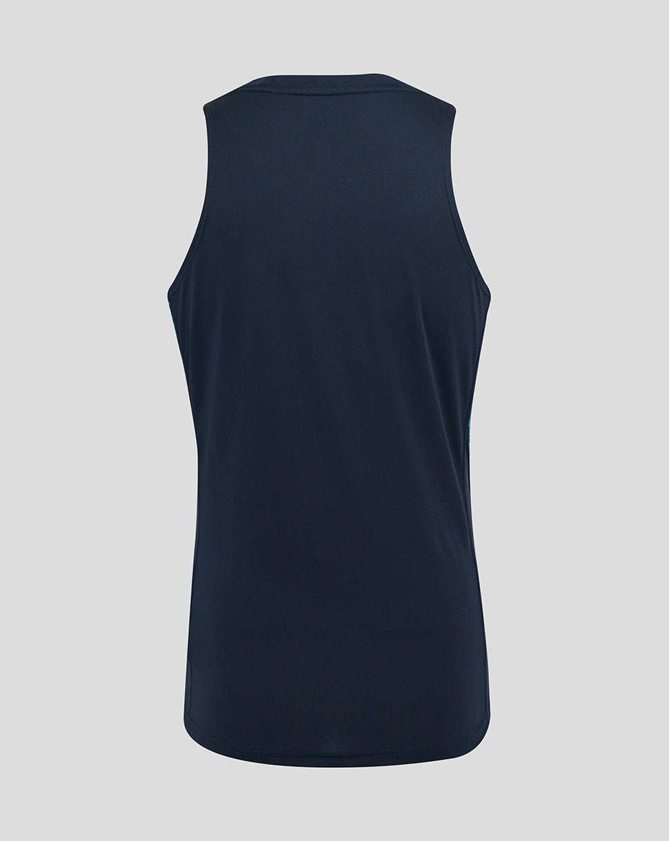 Men’s England Rugby 25/26 Performance Sleeveless Singlet – Inkwell - Inkwell/Storm Blue