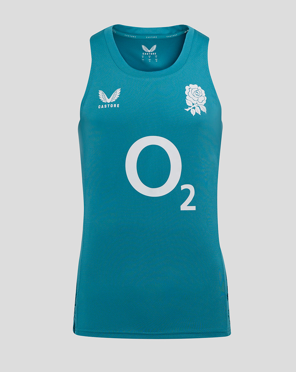 England Rugby Men’s 25/26 Performance Sleeveless Singlet – Storm Blue - Storm Blue