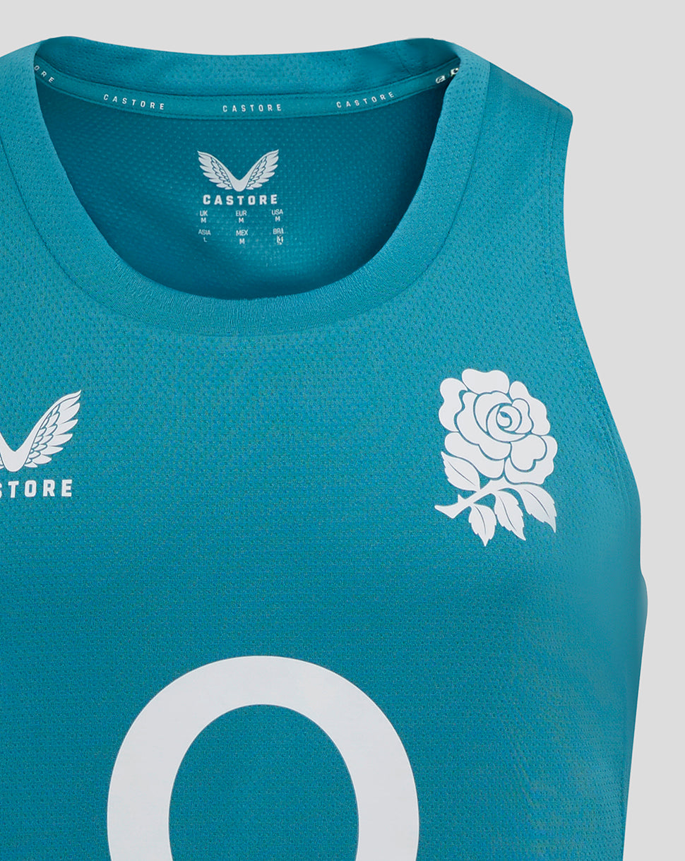 England Rugby Men’s 25/26 Performance Sleeveless Singlet – Storm Blue - Storm Blue