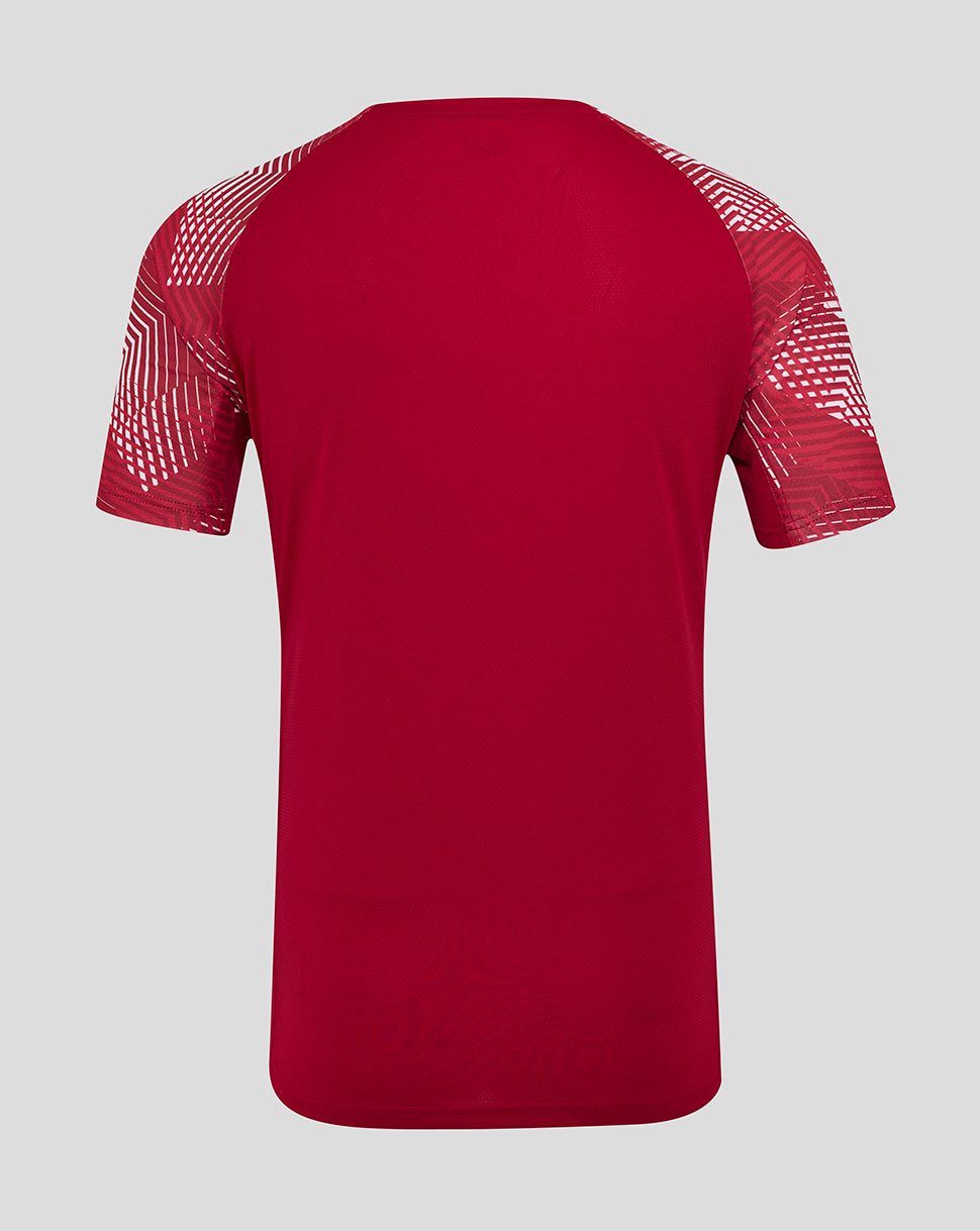 England Rugby Men’s 25/26 Pre Match Short Sleeve T-Shirt – Red - Red