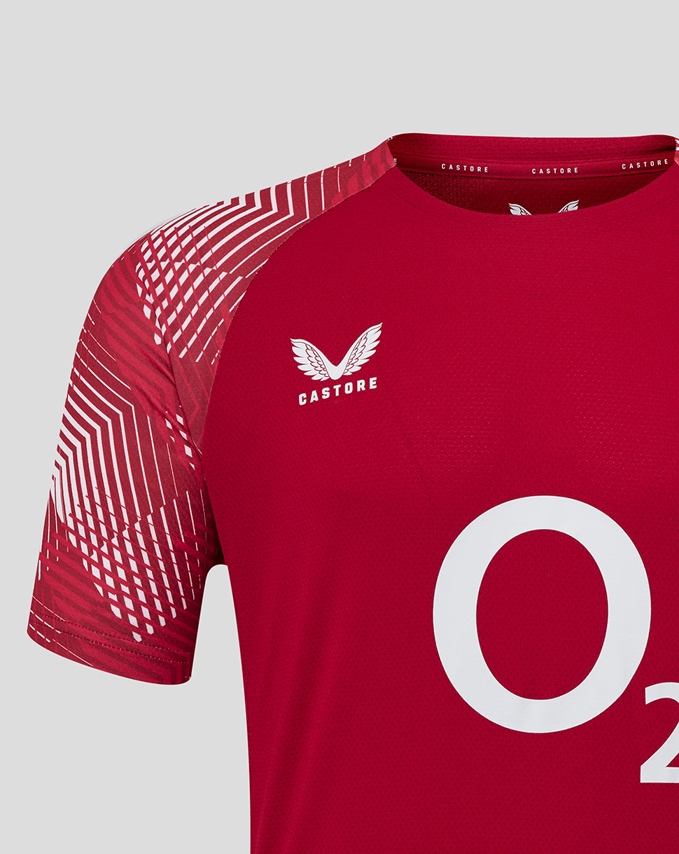 England Rugby Men’s 25/26 Pre Match Short Sleeve T-Shirt – Red - Red