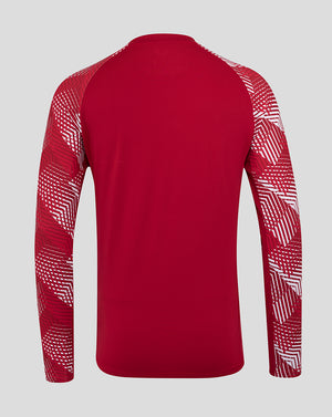 England Rugby Men's Pre Match Long Sleeve Drill Top O2 – Red