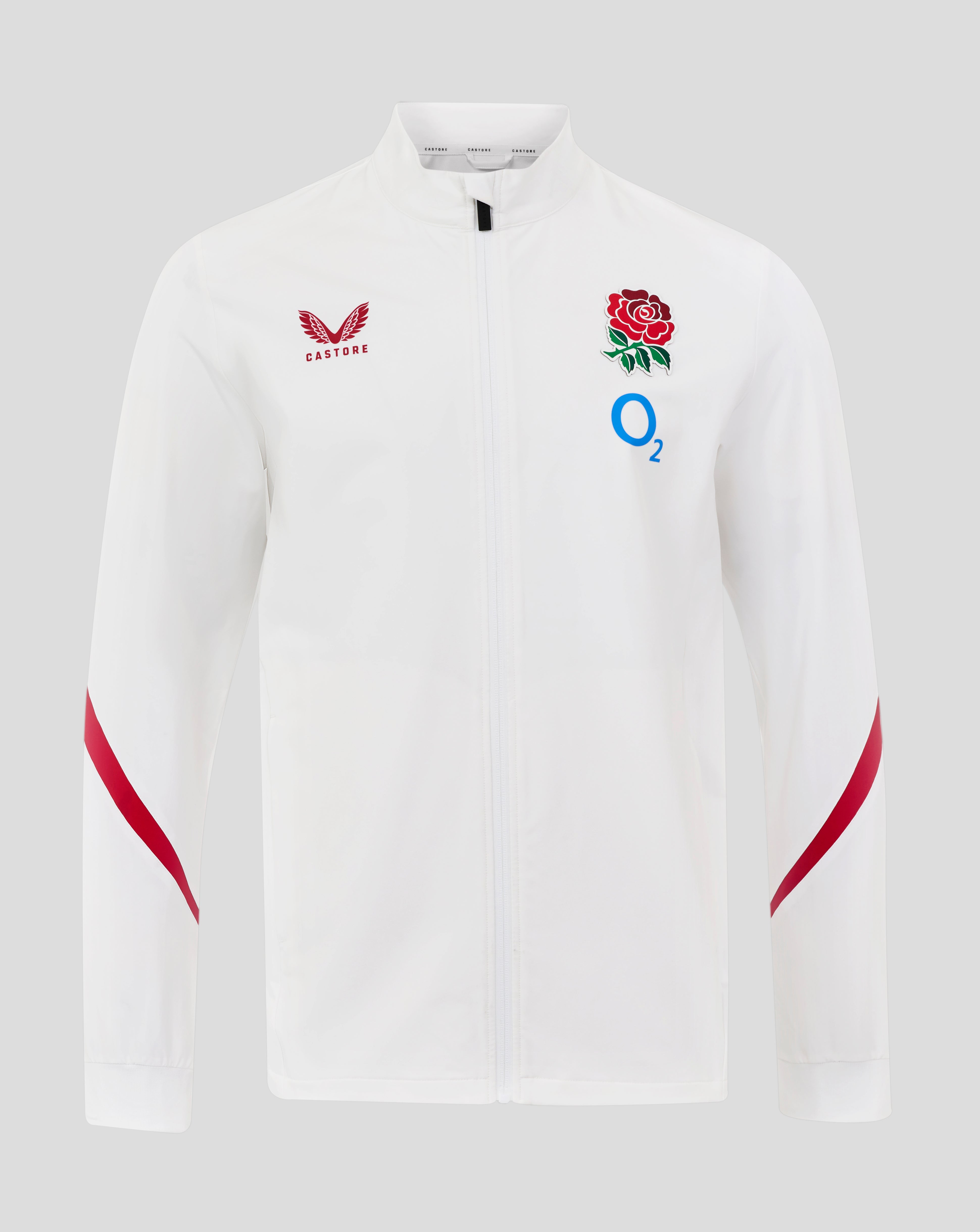 England Rugby Men's Long Sleeve Anthem Jacket O2 – Brilliant White ...