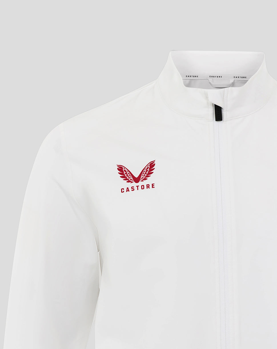 England Rugby Men's  Long Sleeve Anthem Jacket O2 – Brilliant White - Brilliant White/Jester Red