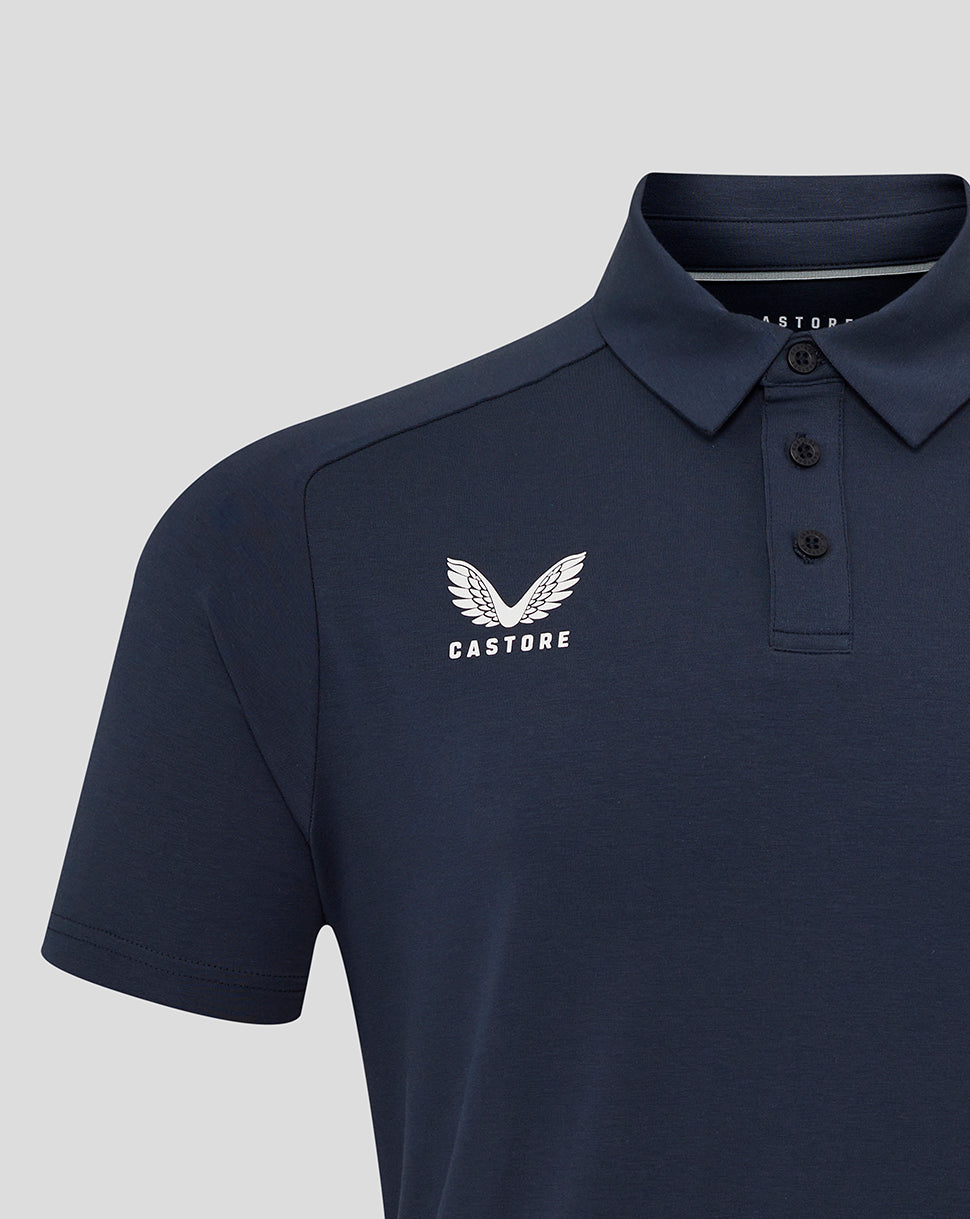 Men's England Rugby 25/26 Travel Short Sleeve Polo - Inkwell - Inkwell